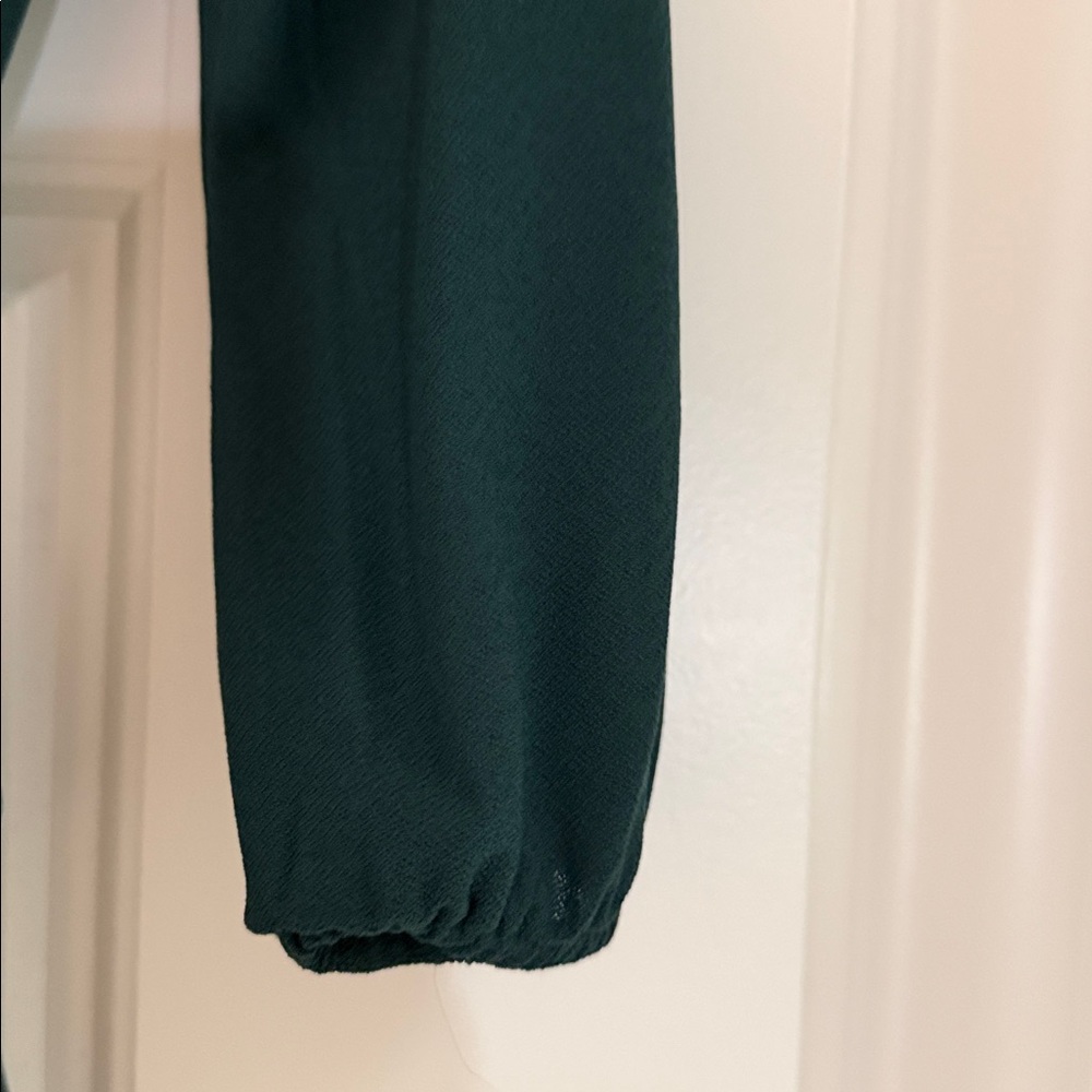 Monteau small Women’s Dark Green Long Sleeve wrap belted Dress - Picture 3 of 5
